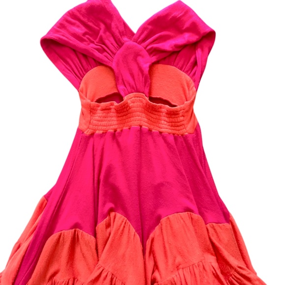 Pixie Girl Pink & Orange Dress 3T - Picture 3 of 9